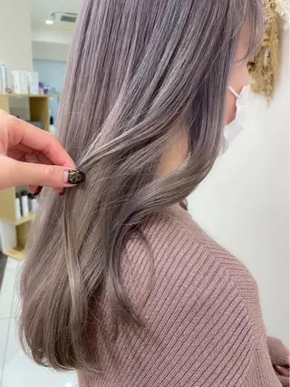 ロング カラー 銀座メンズ専門🖤 叶奈々のヘアスタイル