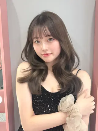 セミロング 渋谷/韓国ヘア/ 顔まわり♡Ayakaのヘアスタイル