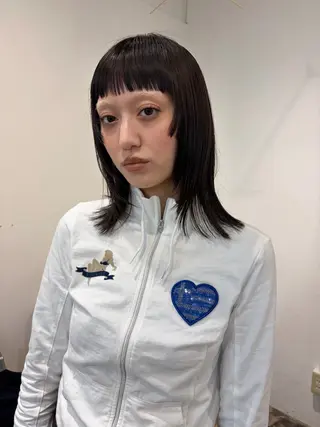 ミディアム カラー Terve.野崎 真里奈のヘアスタイル