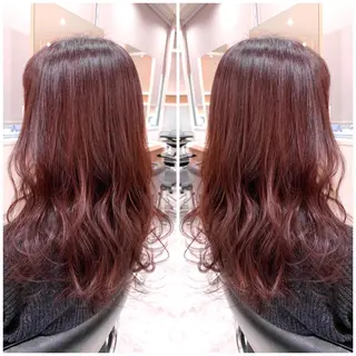 ロング カラー 髪質改善🩵艶髪 ストレート🩵山口のヘアスタイル