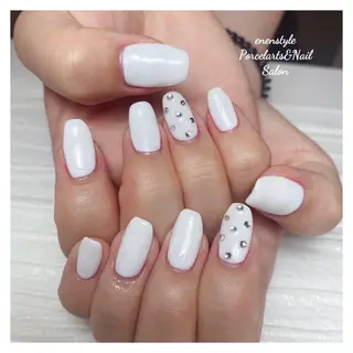 ミディアム ネイル 🐾enen style 🐾のネイルデザイン