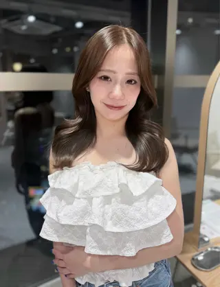 セミロング 🤍艶髪韓国ヘア🤍 Rikoのヘアスタイル