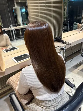 ロング パーマ SHEA /縮毛矯正 イソダハルカのヘアスタイル