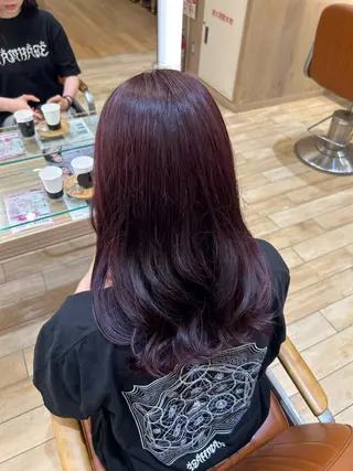 セミロング カラー 柔らかい縮毛矯正 Yu🫧銀座🩶のヘアスタイル