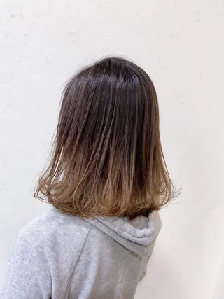 ミディアム カラー 天野 開のヘアスタイル