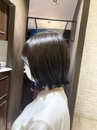 ショート 曲がる縮毛矯正 LIBER 岩名のヘアスタイル