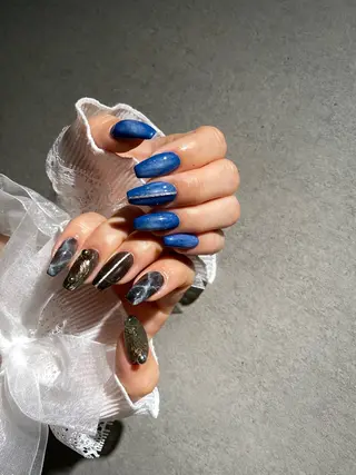 ネイル I-nailロング /ワンホン/キラキラのネイルデザイン