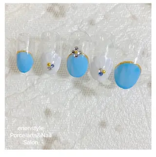ミディアム ネイル 🐾enen style 🐾のネイルデザイン