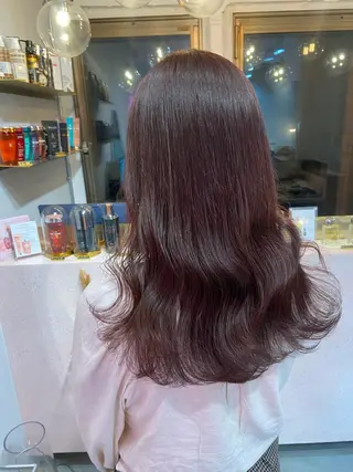 セミロング カラー 新宿/韓国ヘア 中明度カラー/かやのヘアスタイル