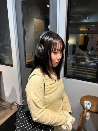 ミディアム カラー 高木 花のヘアスタイル