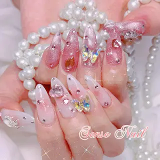 キッズ カラー ロング パーマ ヘアアレンジ メンズ ネイル マツエク・マツパ アイブロウ 🎀Sense Nail渋谷店🎀のネイルデザイン