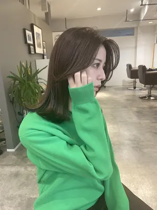 ミディアム カラー 🎀ミク🎀/ハイト ーン/デザインカラーのヘアスタイル