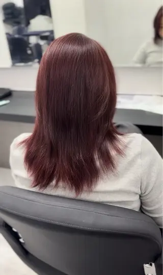 ミディアム 縮毛特化ACTION 心斎橋　辻　奈々のヘアスタイル