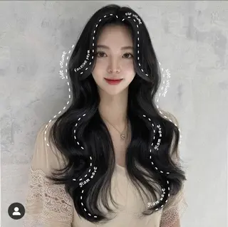 ロング パーマ 比嘉 悠人のヘアスタイル