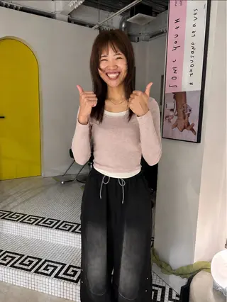 セミロング カラー 田中 隼斗のヘアスタイル