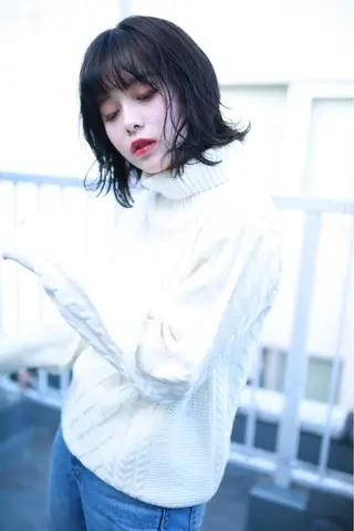ミディアム カラー パーマ ヘアアレンジ メンズ キッズ ネイル マツエク・マツパ premier modelsのヘアスタイル