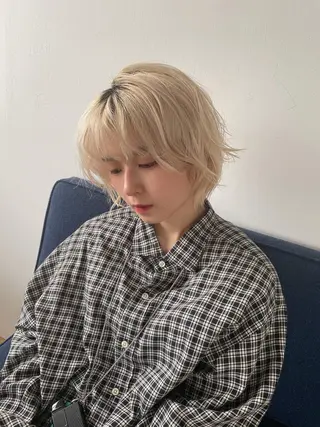 ショート カラー 🔷ダブルカラーハイ トーン🔷櫻井走のヘアスタイル