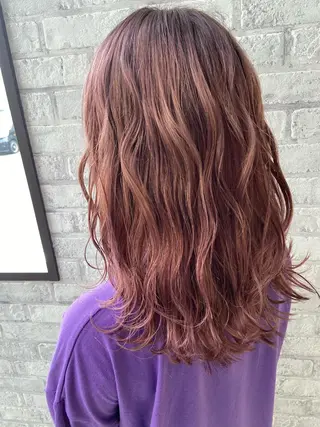 セミロング カラー Oopsレイヤー 加藤澄都のヘアスタイル