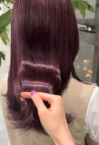ミディアム カラー パーマ ヘアアレンジ メンズ キッズ ネイル マツエク・マツパ アイブロウ KANAMI 🌏のヘアスタイル