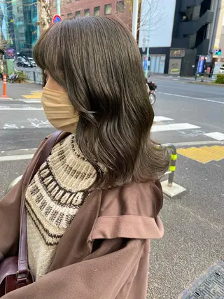ミディアム カラー ヘアアレンジ ハッシュカット/レイ ヤーカットArataのヘアスタイル
