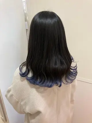 ロング カラー 羽エクステ/シール エクステ/横浜駅5分のヘアスタイル
