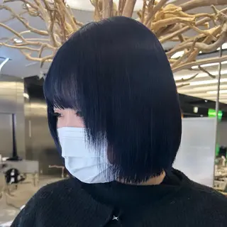 ショート カラー メンズウルフ/ボブ パーマ/くるみのヘアスタイル