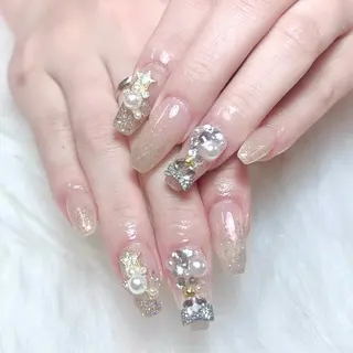ネイル 🎀kira 長さだし💗モチ最高のネイルデザイン