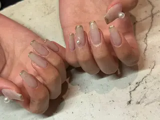 ネイル 韓国/ワンホン/長さ 出しつけ放題🎀のネイルデザイン