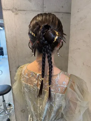 ロング ヘアアレンジ はやしほのか｜ ヘアセット×カラーのヘアスタイル