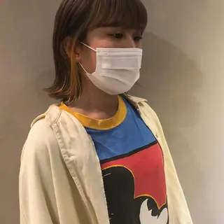 ミディアム カラー yajima Moemiのヘアスタイル