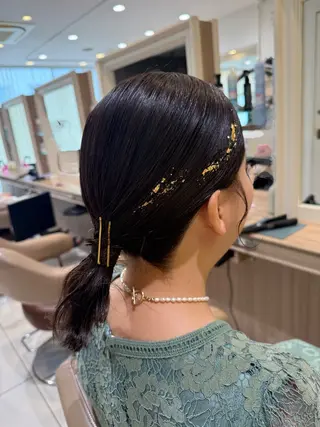 ミディアム ヘアアレンジ 韓国ヘアメイク🎀/ 縮毛矯正✨山本媛香のヘアスタイル