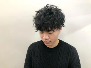 ショート パーマ メンズ 関 京磨のヘアスタイル