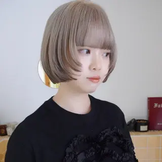 ショート カラー ブリーチ×似合わせハ イトーン🍎ののかのヘアスタイル