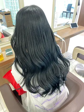 ロング カラー 長妻莉央/縮毛矯正 髪質改善カラーのヘアスタイル
