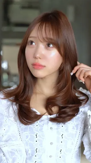 ミディアム 似合わせレイヤー モテカラー🤍三科のヘアスタイル