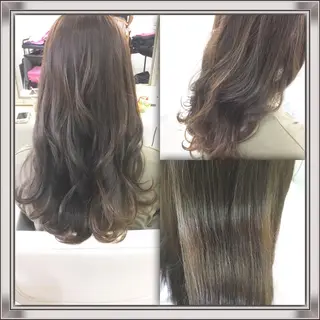 セミロング ロング カラー 髪質改善 中川 翔のヘアスタイル