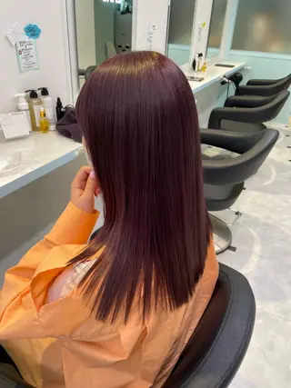 セミロング カラー 【美髪矯正/絹髪】 🎀hinano🎀のヘアスタイル
