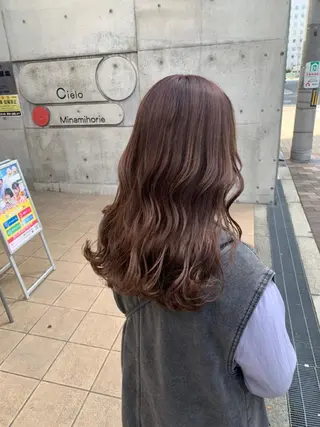 ロング カラー パーマ ヘアアレンジ メンズ キッズ アイブロウ 垢抜けカラー ヒロムのヘアスタイル