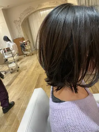 ミディアム 柳内 崚平のヘアスタイル