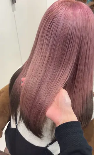セミロング カラー ハイトーン/エクステ /🎀YUINA🎀のヘアスタイル