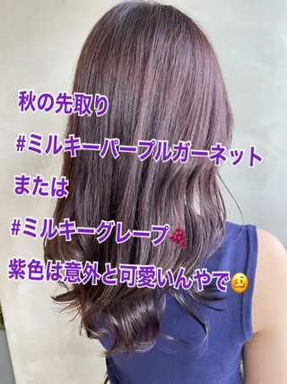 セミロング カラー ヘアアレンジ ネイル マツエク・マツパ 夜23時まで予約🉑 reverieあきらのヘアスタイル