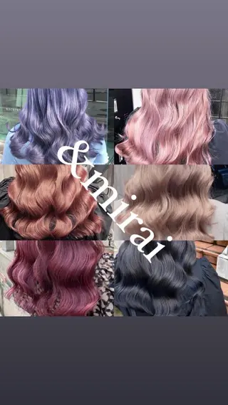 ミディアム カラー 髪質改善デザイナー &mirai ryoのヘアスタイル