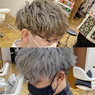 カラー メンズ 原田 涼矢のヘアスタイル