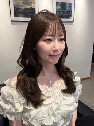 セミロング 髪質改善・水素カラー ARIA（ému）のヘアスタイル