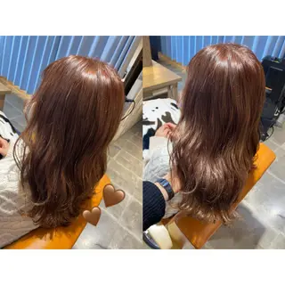カラー 🩵盛れる顔周り/ 艶カラーemi🩵のヘアスタイル