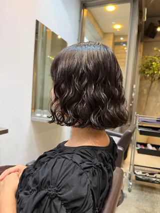 ミディアム 🌿朝5分でお洒落 パーマスタイル🌿のヘアスタイル