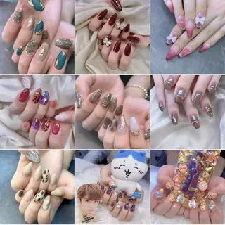 ネイル 渋谷／チップ長さ出し 👑アプレgel-xのネイルデザイン
