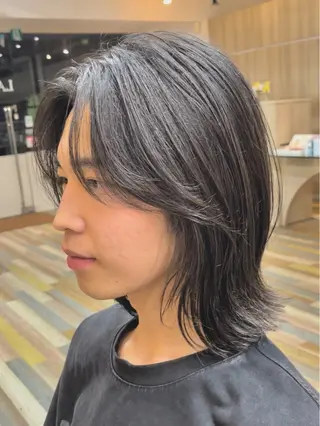 メンズ SHIN🌿柏美容師 レイヤーボブカラーのヘアスタイル