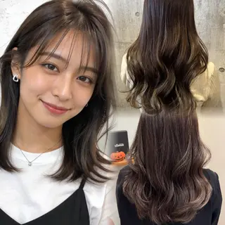 セミロング カラー 🪞顔周りカット🪞 北里朋子のヘアスタイル