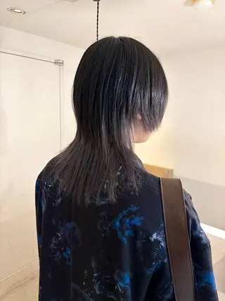 ミディアム カラー メンズ ☁️ハイトーン¦ ウルフ¦Shioriのヘアスタイル